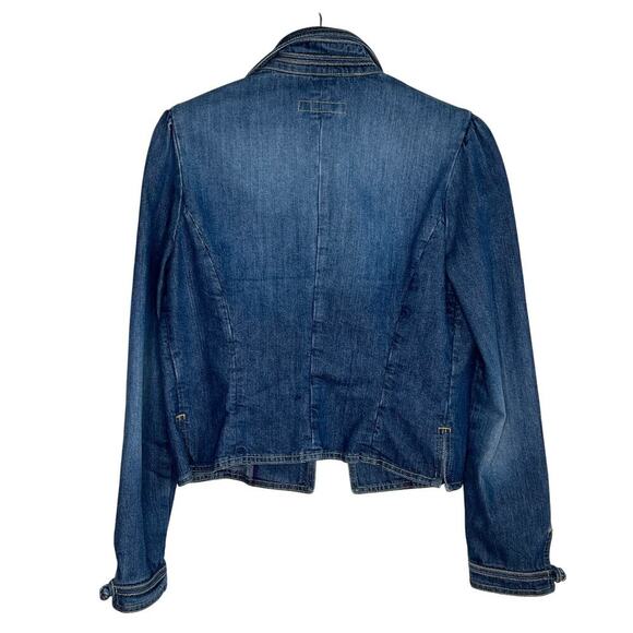 See by Chloe 100% Cotton Long Sleeve Denim Trucker Jacket Blue Women's US 10 - Picture 6 of 9